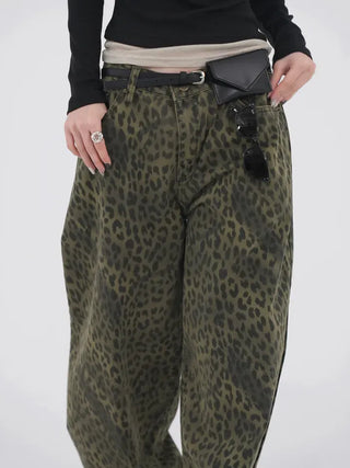 Nihi Washed Pintuck Leopard Denim