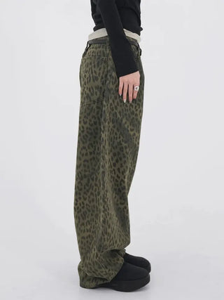 Nihi Washed Pintuck Leopard Denim