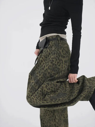 Nihi Washed Pintuck Leopard Denim