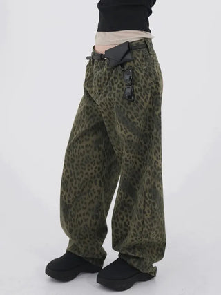 Nihi Washed Pintuck Leopard Denim