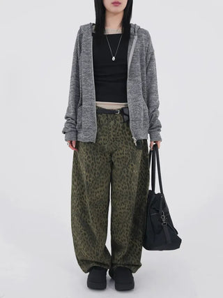 Nihi Washed Pintuck Leopard Denim