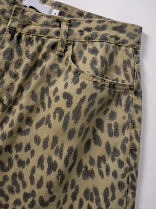 Nihi Washed Pintuck Leopard Denim