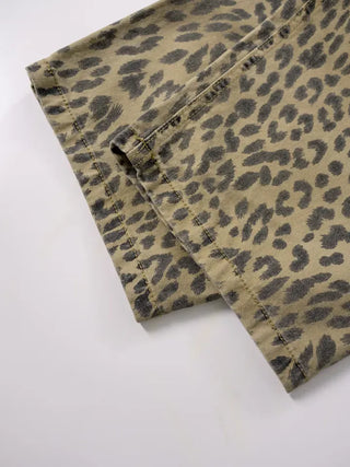 Nihi Washed Pintuck Leopard Denim