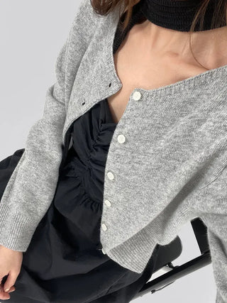 Pring Boat Neck Basic Cardigan