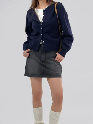 Pring Boat Neck Basic Cardigan