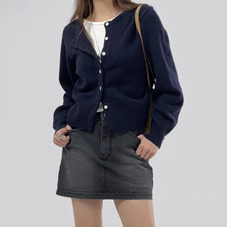 Pring Boat Neck Basic Cardigan