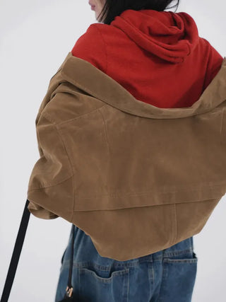 Tricot Suede Blouson Jacket