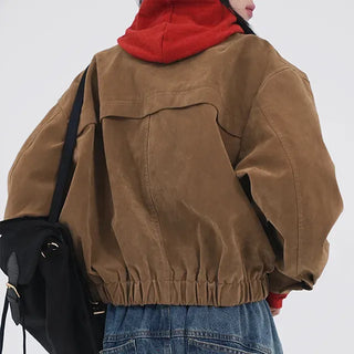 Tricot Suede Blouson Jacket