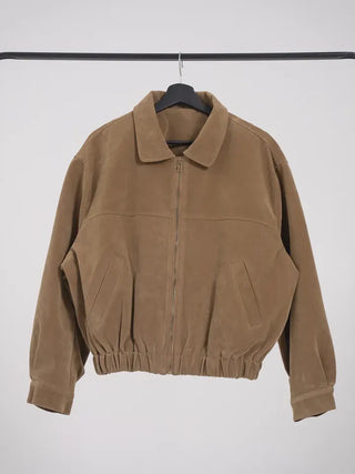 Tricot Suede Blouson Jacket