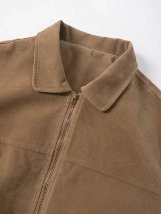 Tricot Suede Blouson Jacket