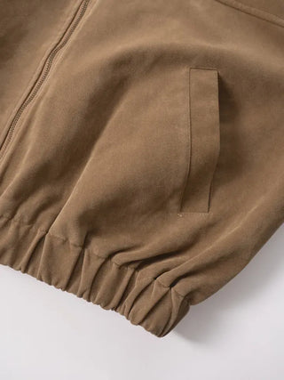 Tricot Suede Blouson Jacket
