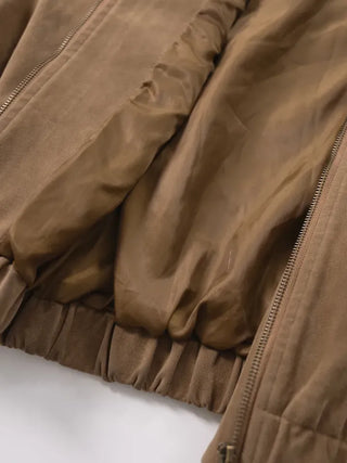 Tricot Suede Blouson Jacket