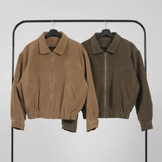 Tricot Suede Blouson Jacket