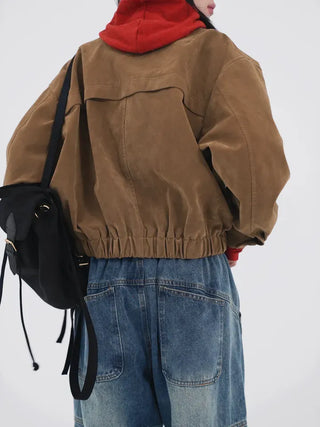 Tricot Suede Blouson Jacket