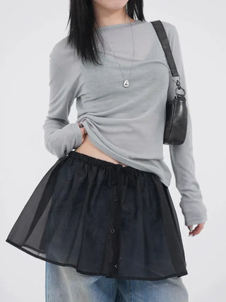 Avid See-through Layered Frill Skirt