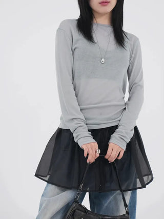 Avid See-through Layered Frill Skirt