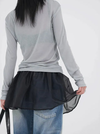 Avid See-through Layered Frill Skirt