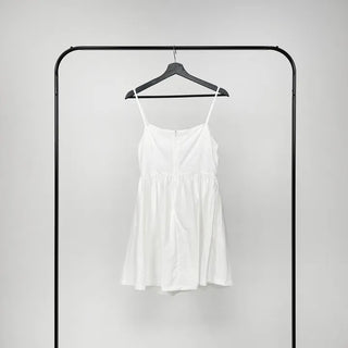 Crere Nylon Shirred Mini Dress