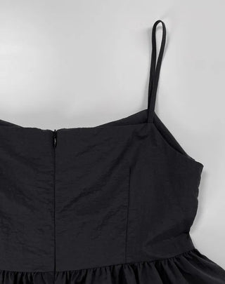 Crere Nylon Shirred Mini Dress