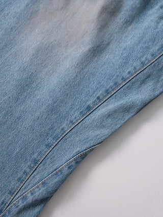 Desion Washed Buckle Denim Pants