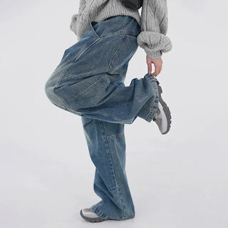 Lesion Banding Denim Pants