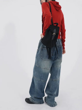 Lesion Banding Denim Pants