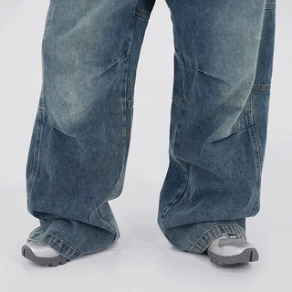 Lesion Banding Denim Pants