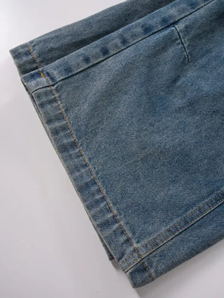 Lesion Banding Denim Pants