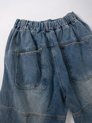 Lesion Banding Denim Pants