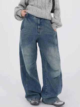 Lesion Banding Denim Pants