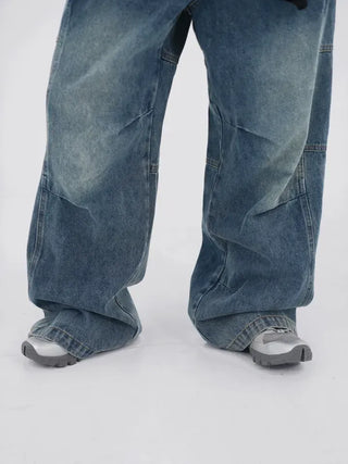 Lesion Banding Denim Pants