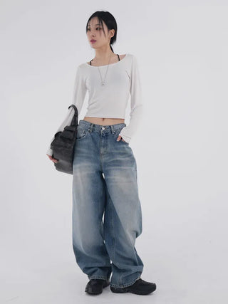 Tena U-neck Basic Long Sleeve Tee