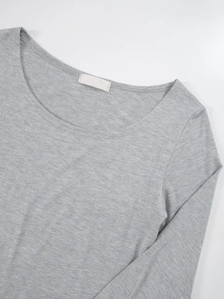 Tena U-neck Basic Long Sleeve Tee