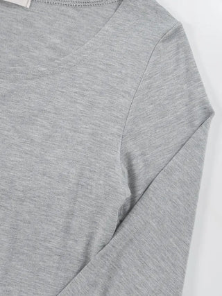 Tena U-neck Basic Long Sleeve Tee