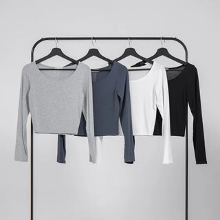 Tena U-neck Basic Long Sleeve Tee
