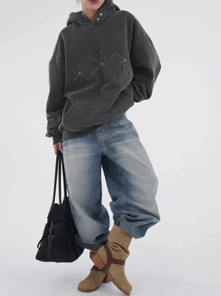 Clav Pigment Snap Hoodie
