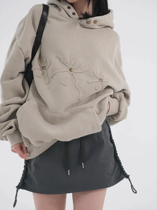 Clav Pigment Snap Hoodie