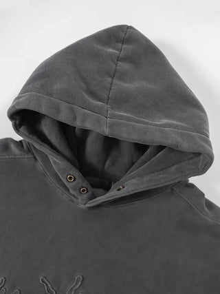 Clav Pigment Snap Hoodie