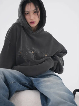 Clav Pigment Snap Hoodie