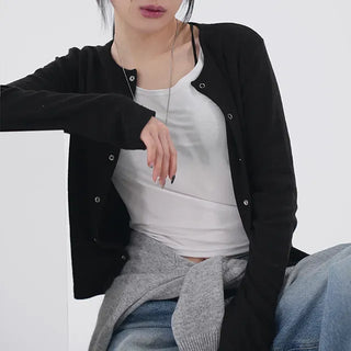 Jeno Button Angora Cardigan
