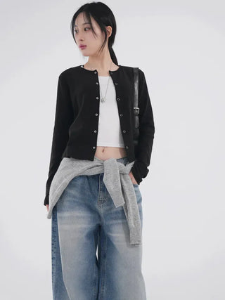 Jeno Button Angora Cardigan