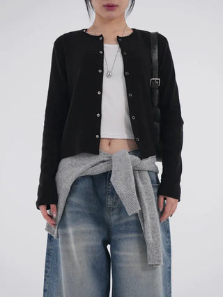Jeno Button Angora Cardigan