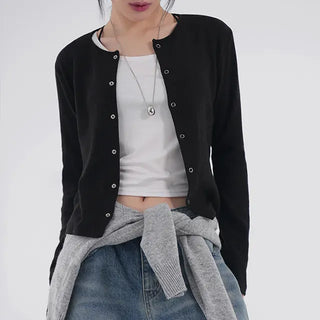 Jeno Button Angora Cardigan