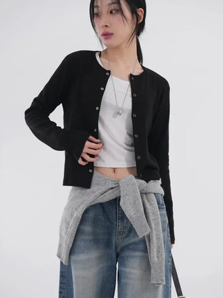 Jeno Button Angora Cardigan