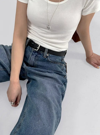 Pave U-neck Daily Short Sleeve Tee