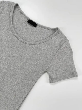 Pave U-neck Daily Short Sleeve Tee