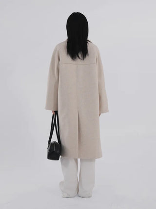 Moncha Basic Collar Long Coat