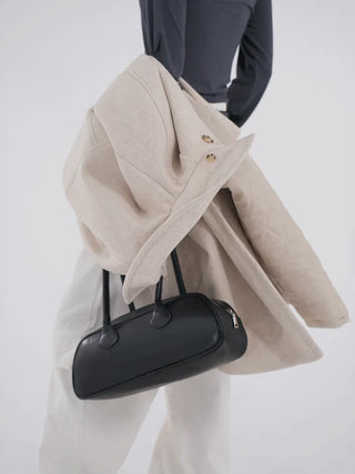 Moncha Basic Collar Long Coat