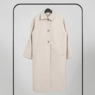 Moncha Basic Collar Long Coat