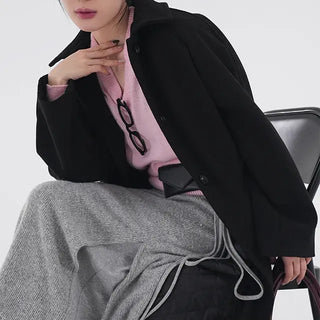 Moncha Basic Collar Long Coat